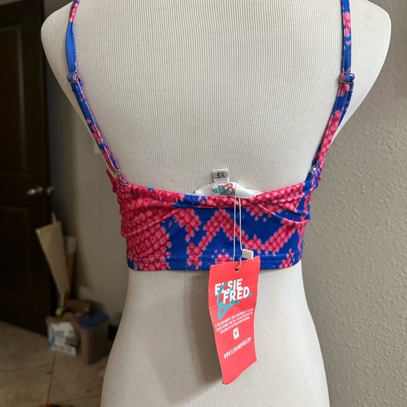 NWT. Elsie & Fred Snakeskin Zip Up crop top - Picture 2 of 2